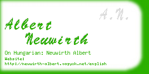 albert neuwirth business card